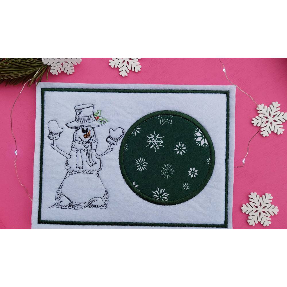 Stickdatei Kleiner Schneemann 2 Größen Bild 2
