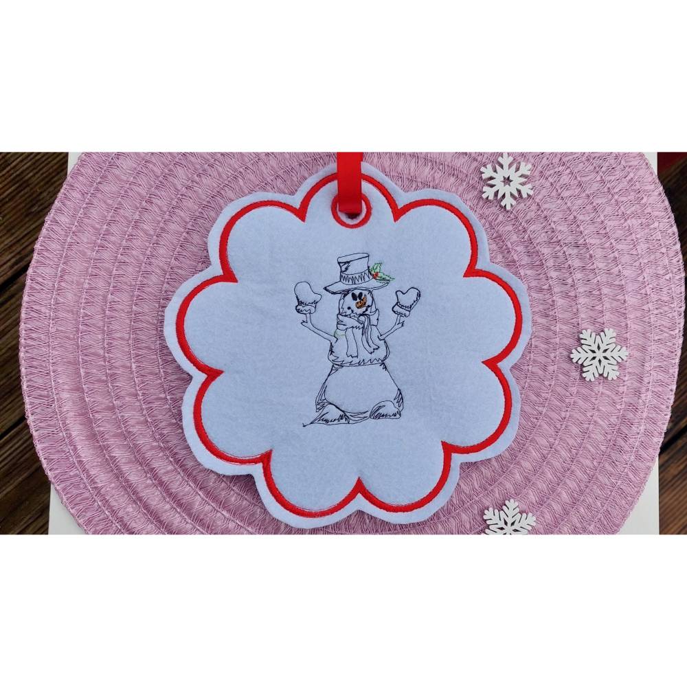 Stickdatei Kleiner Schneemann 2 Größen Bild 5