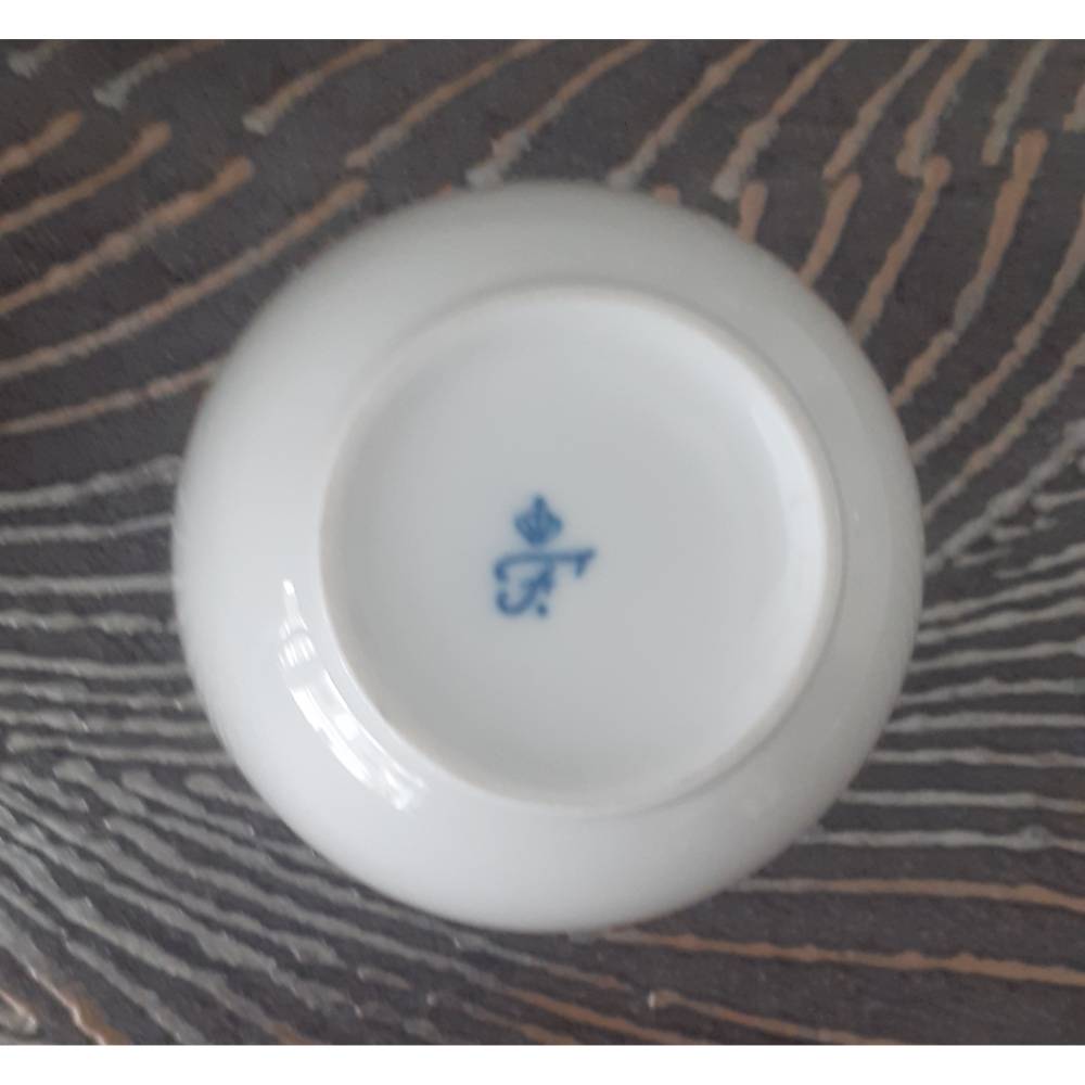 Vintage Gedeck alt Fürstenberg Serie weiße Rose Mokkaservice 6 Personen