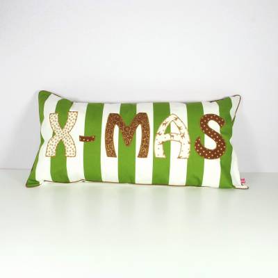 Kissenhülle mit Applikation XMAS