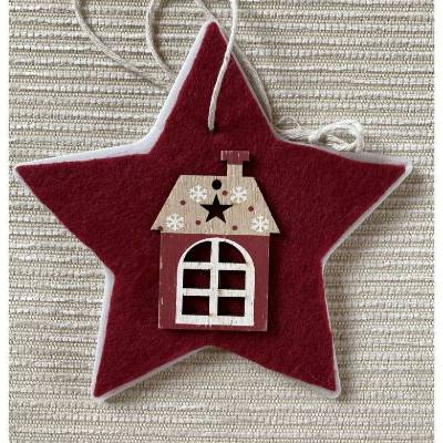 Adventssterne, 3-D-Sterne mit Haus-Motiv in zwei Varianten