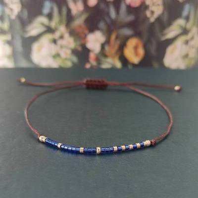 Morsecode Armband „Bleib stark“ Handgemachtes Schmuckstück, Geschenk mit Bedeutung, Miyuki Perlen 