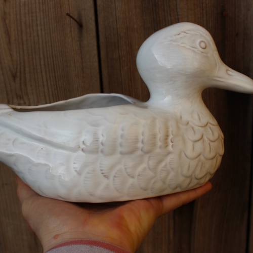 1 von 2 Enten Pflanztöpfe Bubikopf Keramik Blumentopf Übertopf Töpferhof Römhild