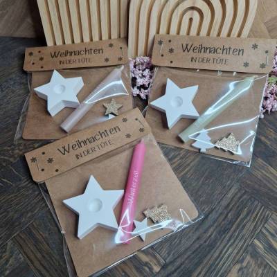 Weihnachten in der Tüte | kleines Geschenk mit Kerze | Wichtelgeschenk