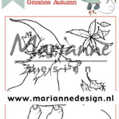 Clearstamp, Marianne Design, Gnomes Autumn, Herbst, Blätter, Wichtel, HT1647