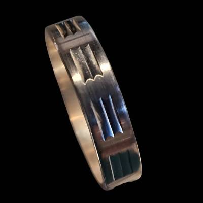 Freundschaftsring 925 Sterling Silber FR11 – 5 mm breite Ringschiene, Größe 60 mm