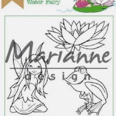 Clearstamp, Marianne Design, Water Fairy, Frosch, Fee, Seerose, HT1646