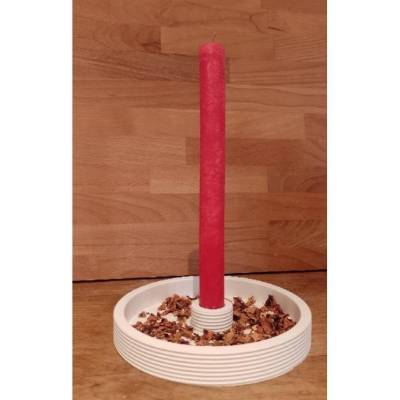 Silikonform rund geriffelt Ø 17,5 cm – Gießform für Kerzenhalter & Stabkerzenhalter