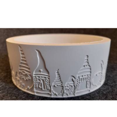 Wichtelschale aus Giessmasse in weiss  13cm