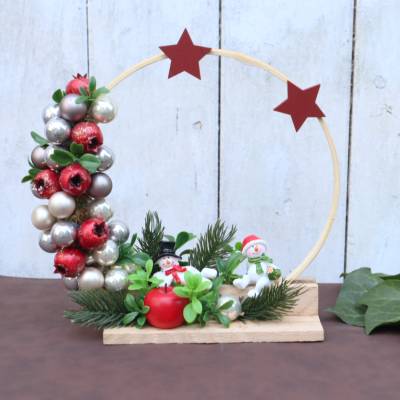 Weihnachtskranz Tischkranz Aufsteller Loop Weihnachten Advent Dekoration