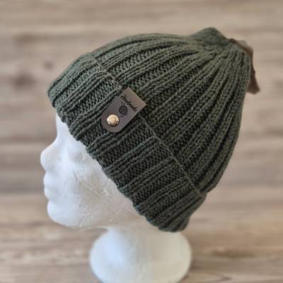 Strickmütze/Beanie handgestrickt