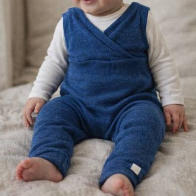 Einteiler Jumper Strampler Gr. 68 - 74 Kaschmir Merino Upcycling