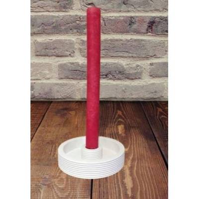 Silikonform rund geriffelt Ø 12,7 cm – Gießform für Kerzenhalter & Stabkerzenhalter