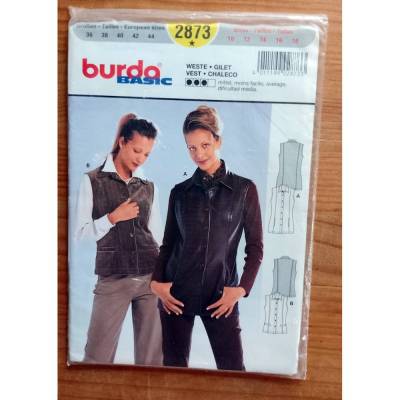 Burda Basic 2873,  Schnittmuster, Weste, Gr. 36 - 44