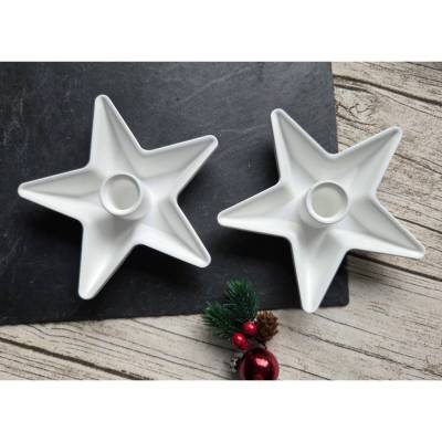 B-WARE  Kerzenhalter Stern ~ Gießling ~ Weihnachten ~ Weihnachtsstern für Stabkerzen