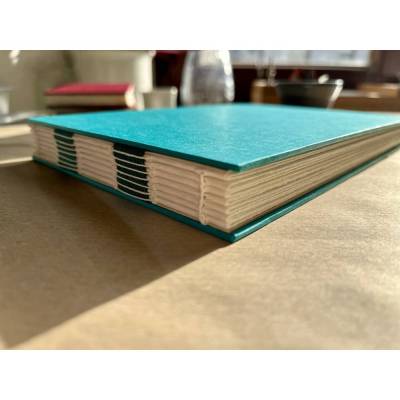 Handgefertigtes Aquarellskizzenbuch A5 Querformat – 100 % Baumwolle, 300 g/m². Hahnemühle, Arches, Fabriano, Saunders