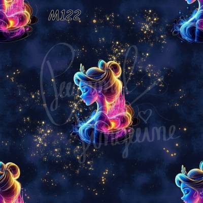 M122 Kinderstoff Neon Prinzessin – PummelPinguine-Design in 13 Stoffarten