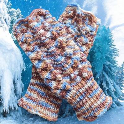 Handstulpen, gestrickte Handarbeit