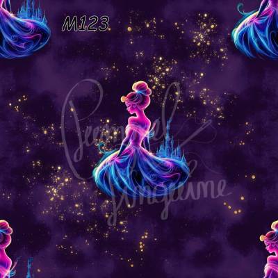 M123 Kinderstoff Neon Prinzessin – PummelPinguine-Design in 13 Stoffarten