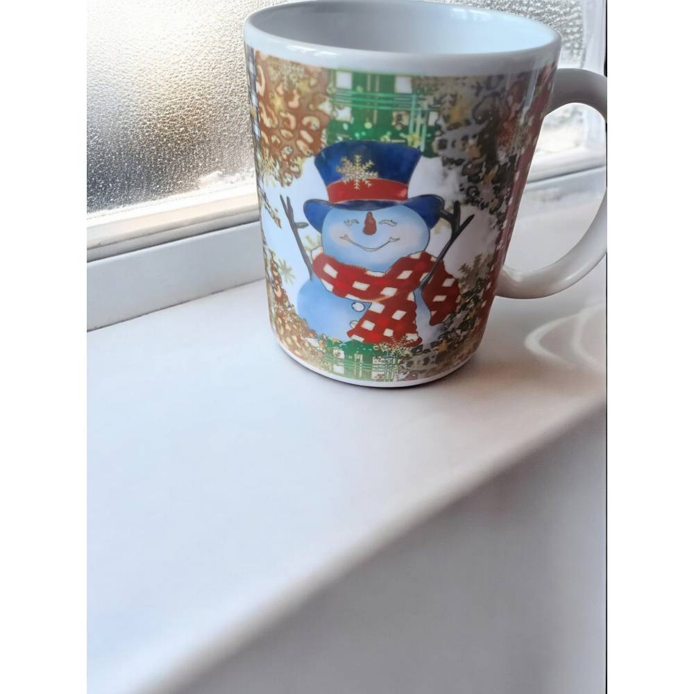 Weihnachtstassen aus Keramik (325 ml) – Rundum-Sublimationsdruck, 5 festliche Motive