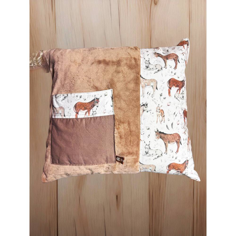 Kuschelkissen für kleine und große Eselsliebhaber mit Tasche