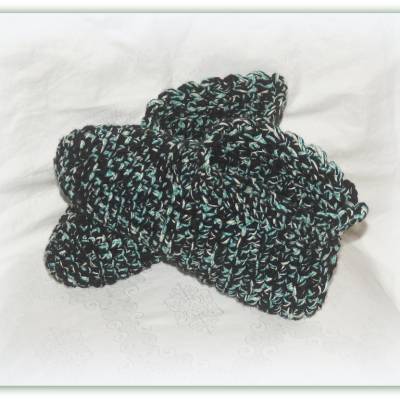 Puschen gehäkelt Gr. 44 / 45,  Hüttenschuhe, Gästepuschen