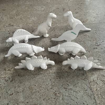 Dinosaurier - Stegosaurus ein Gipsrelief Rohling zum selber Bemalen für deinen kreativen Kindergeburtstag 
