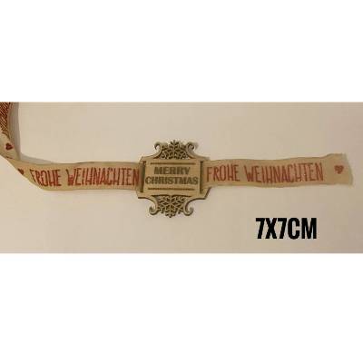 Holzanhänger Weihnachten „Merry XMas“ – Lasergraviert, Buche, nachhaltig, Deko & Geschenkanhänger, 2 Größen