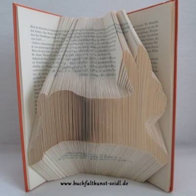 gefaltetes Buch "Hase" / "Kaninchen", als Deko oder Geschenk für Hasen-Halter, Kaninchenfans, Kaninchenbesitzer