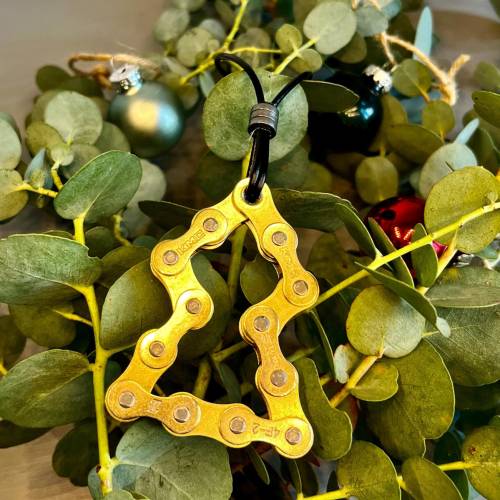 Weihnachtsbaumschmuck aus recycelten Fahrradketten – Weihnachtsbaum Nachhaltige Deko für Radfahrer & Upcycling-Fans