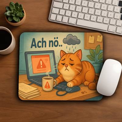 Elegantes Mauspad "Ach-no" – Minimal Design – Homeoffice Zubehör – Mousepad schwarz