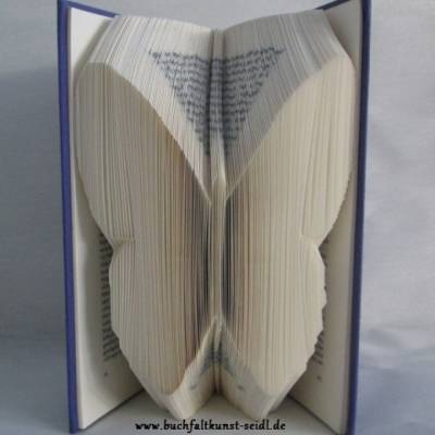 gefaltetes Buch "Schmetterling" als Geschenk, z.B. für Geburtstag / Weihnachten / Muttertag, oder als Deko für Zuhause
