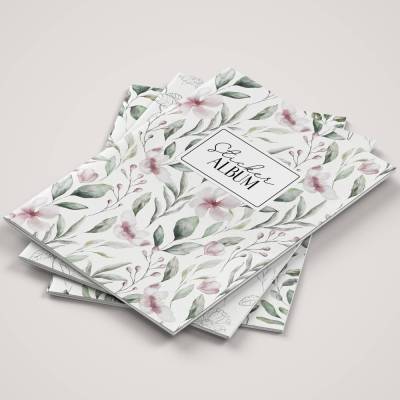 Stickeralbum Set *Gentle Leaf* / A5 Aufkleberheft mit 32 Seiten zum Sticker sammeln und aufbewahren