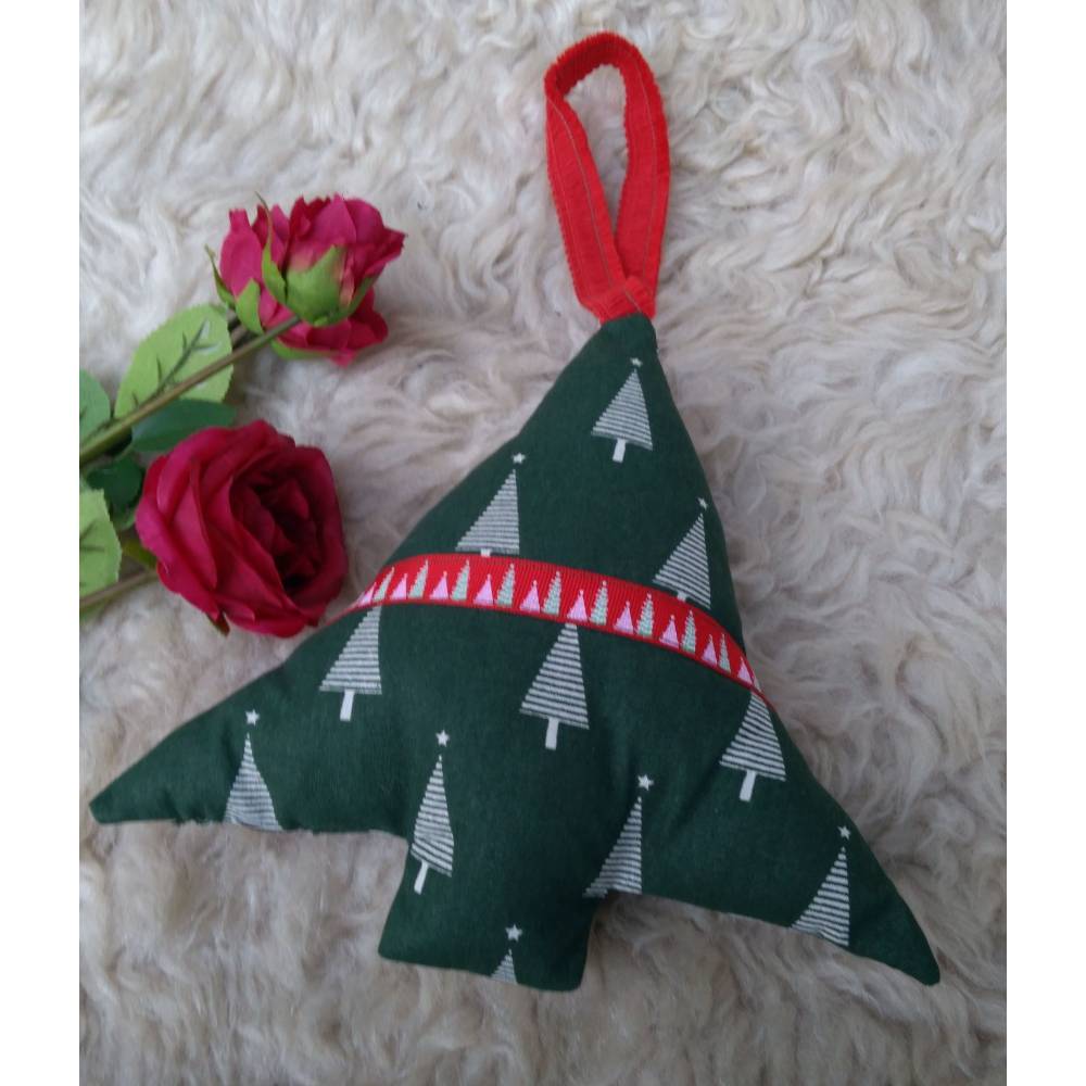Weihnachtsbaum Türhänger aus Baumwolle – Waschbare Deko & Baumschmuck
