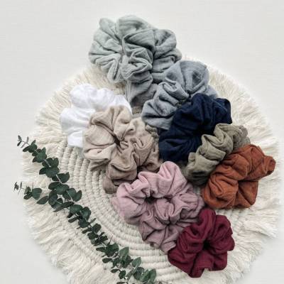 Scrunchies aus Musselin, Haargummi, Zopfgummi