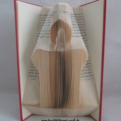 gefaltetes Buch "Kerze" als Geschenk, z.B. für Weihnachten / Geburtstag, oder als besondere Dekoration Zuhause