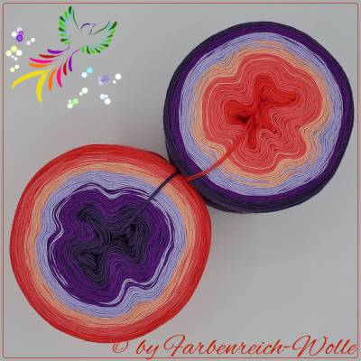 Farbenreich-Wolle Farbverlaufsgarn "JUST MY IMAGINATION", 3- od. 4-fädig, Bobbel