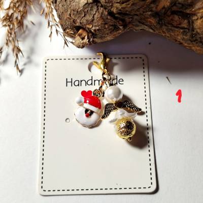 Weihnachtsschmuck-Engel – Handgefertigte Schutzengel aus Edelstein mit Karabiner