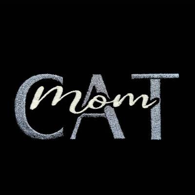 Cat Mom Stickdatei14x14cm bzw. 15x15cm– Schriftzug für Katzenliebhaber, Stickmuster für Stickmaschine