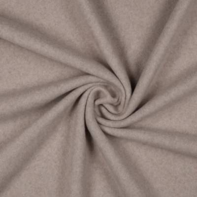 Baumwollfleece BIO organic Stoff taupe 