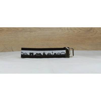 Schlüsselanhänger Geschenk-Schlüsselband Köln-Anhänger schwarz grau Skyline Schlüssel