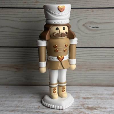 3D-gedruckter Nussknacker aus PLA – dekorative Weihnachtsfigur in mehreren Farben, moderne Winterdeko