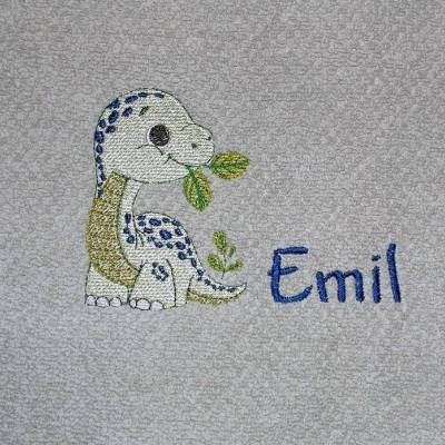 Dinosaurier besticktes personalisiertes Handtuch Duschtuch Gästetuch Stickerei Frotteetuch mit Namen