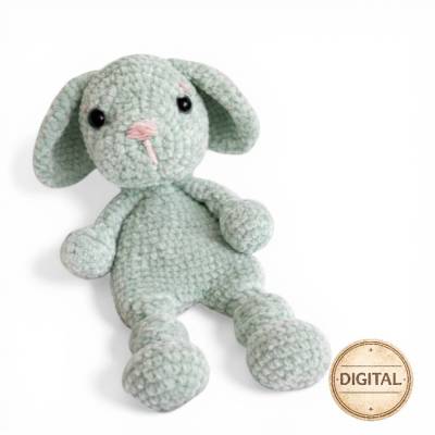 Haekelanleitung Kuschelhase Milo – Niedliches Amigurumi Hasechen – PDF Digitaler Download