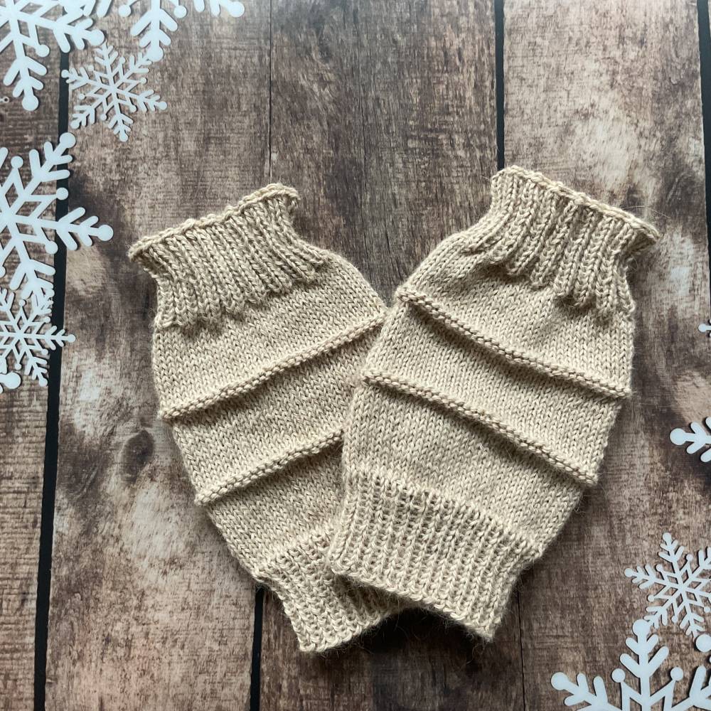 Stulpen für Damen aus 100 % Alpaka, Damenstulpen, Beinstulpen Alpaka, beige, edel und weich