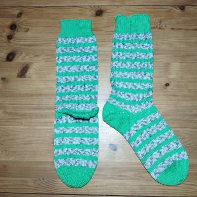 handgestrickt bunte Socken Gr. 42/43
