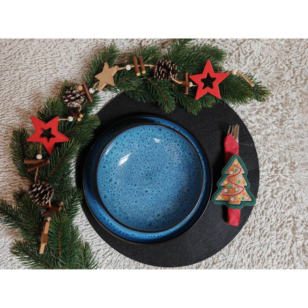 Stickdatei Weihnachtsbaum Lebkuchen 12-14x18cm – Weihnachtsstickerei mit Lichterkette für Stickmaschinen Bild 7