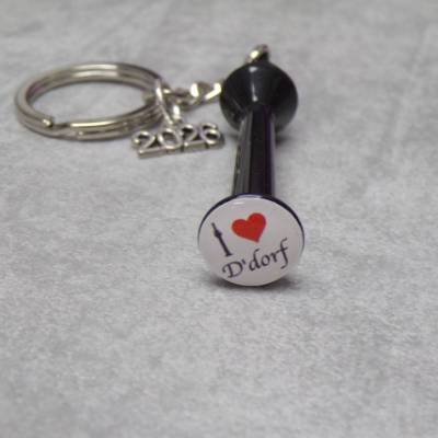 Schlüsselanhänger Düsseldorf Rheinturm 3D – Exklusiv & Pulverbeschichtet