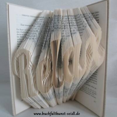 gefaltetes Buch "Relax" als Geschenk, z.B. für Geburtstag / Weihnachten, oder als Dekoration im eigenen Zuhause