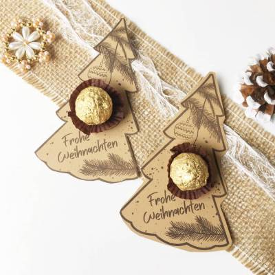 Gastgeschenk Tischdeko Weihnachten, Druckvorlage Christbaum Weihnachtsgruß Mitbringsel, Karten für Tisch, Bastelvorlage,